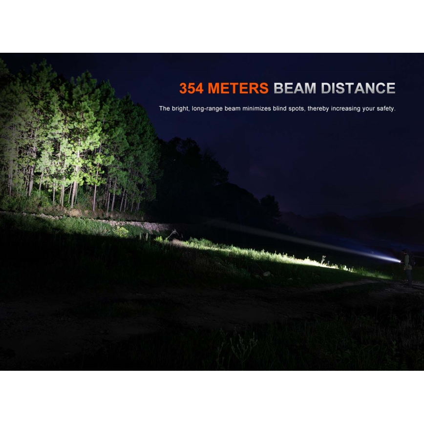Fenix PD26RACE - Dimmable Rechargeable LED Flashlight LED/USB, 1600 mAh, IP68, 1300 lm, 556 h, black