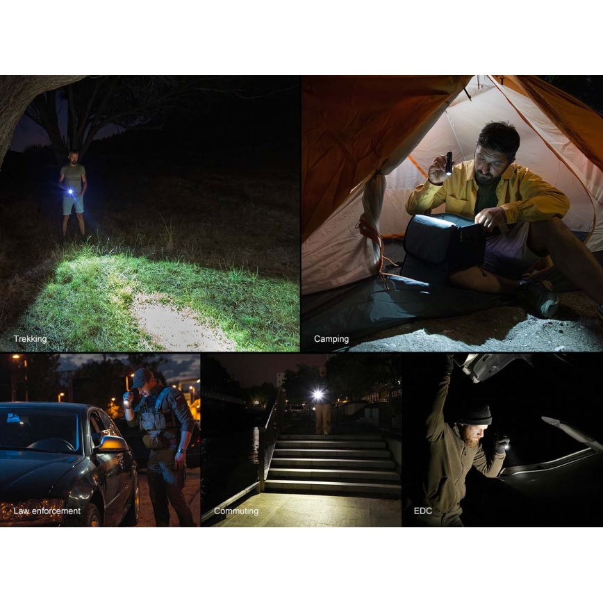 Fenix PD26RACE - Dimmable Rechargeable LED Flashlight LED/USB, 1600 mAh, IP68, 1300 lm, 556 h, black