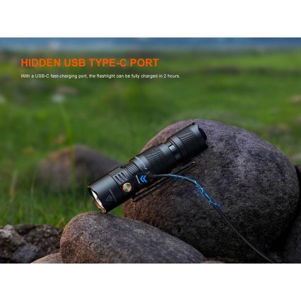 Fenix PD26RACE - Dimmable Rechargeable LED Flashlight LED/USB, 1600 mAh, IP68, 1300 lm, 556 h, black