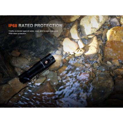 Fenix PD26RACE - Dimmable Rechargeable LED Flashlight LED/USB, 1600 mAh, IP68, 1300 lm, 556 h, black