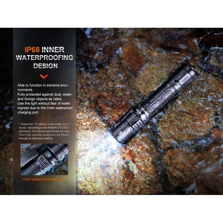 Fenix PD35R - LED Rechargeable flashlight LED/USB/2xCR123A IP68 1700 lm 100 h 3400 mAh