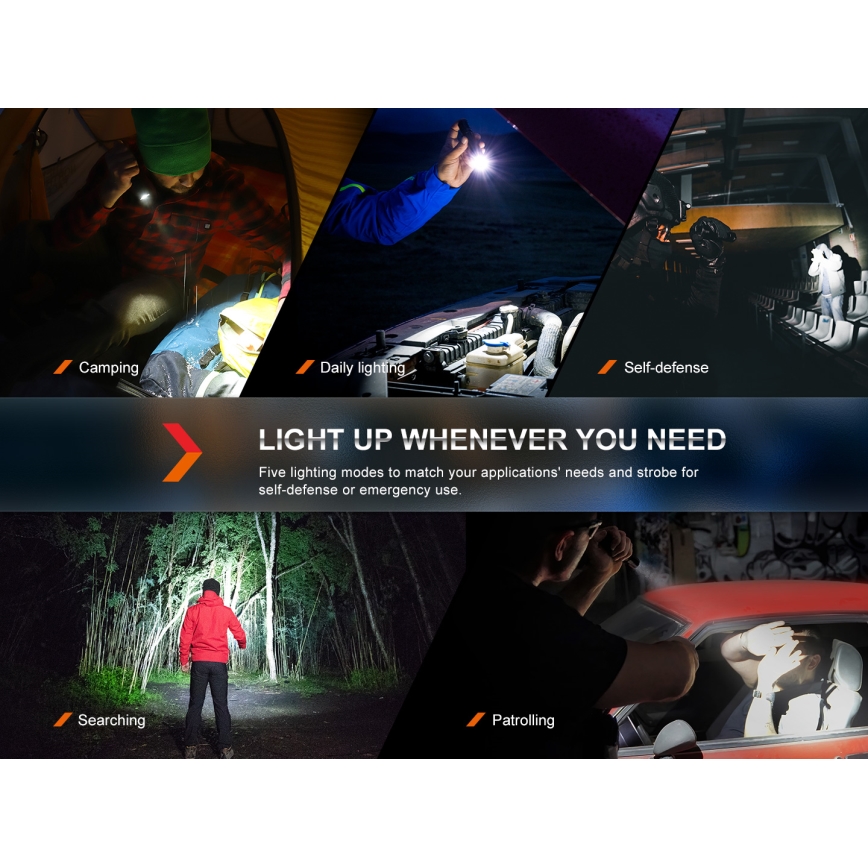 Fenix PD35R - LED Rechargeable flashlight LED/USB/2xCR123A IP68 1700 lm 100 h 3400 mAh