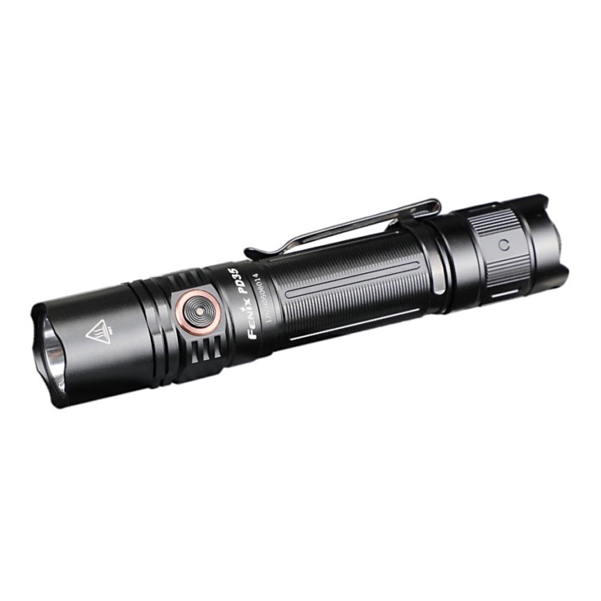 Fenix PD35V30 - LED Rechargeable flashlight LED/USB/2xCR123A IP68 1700 shiny 230 h 2600 mAh
