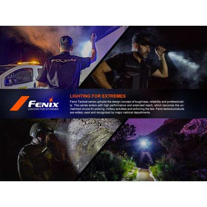 Fenix PD36RACE - Dimmable USB-rechargeable LED flashlight, 5000 mAh, IP68, 3000 lm, 63.45 h, black