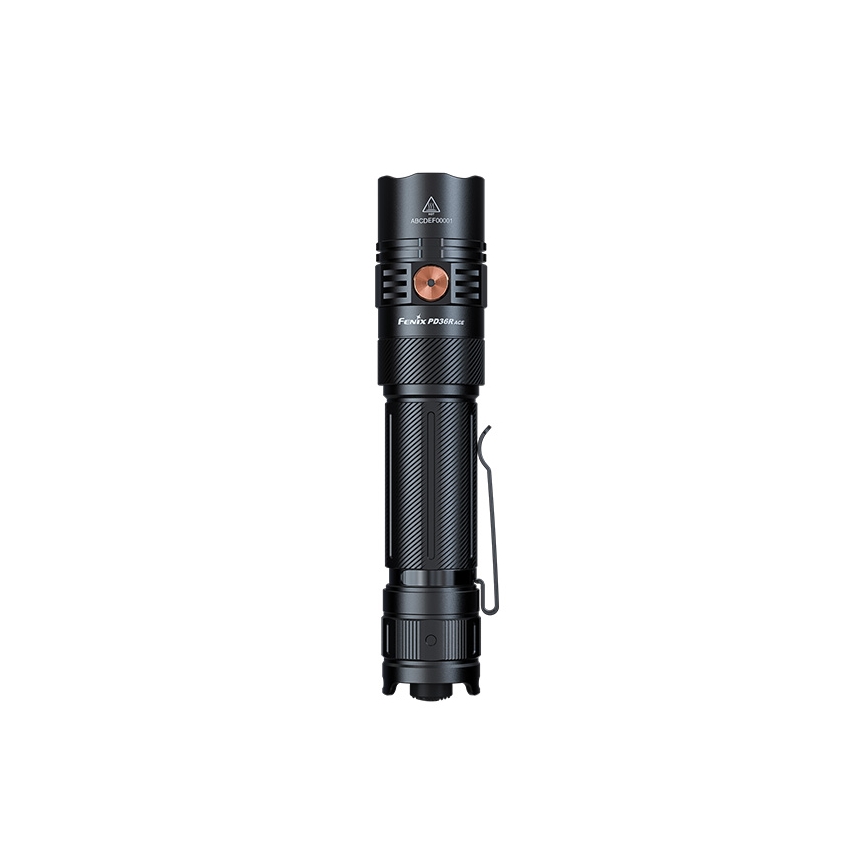 Fenix PD36RACE - Dimmable USB-rechargeable LED flashlight, 5000 mAh, IP68, 3000 lm, 63.45 h, black