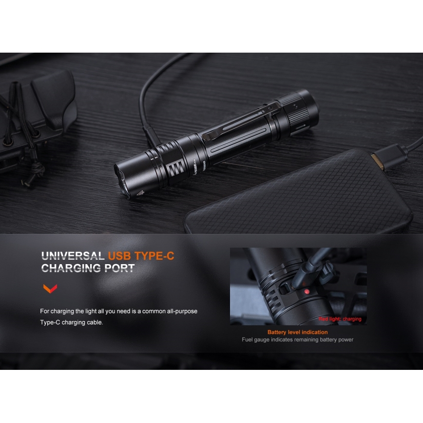 Fenix PD36RPRO - LED Tactical rechargeable flashlight LED/USB IP68 2800 lm 42 h