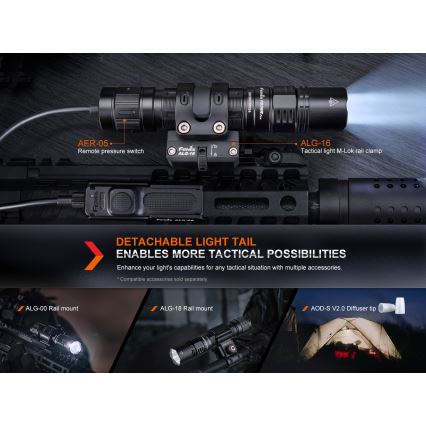 Fenix PD36RPRO - LED Tactical rechargeable flashlight LED/USB IP68 2800 lm 42 h