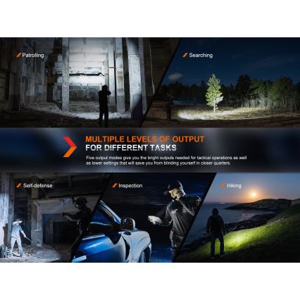 Fenix PD36RPRO - LED Tactical rechargeable flashlight LED/USB IP68 2800 lm 42 h