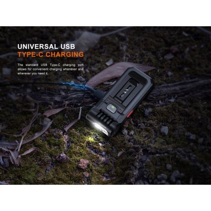 Fenix SW05RREDBLC - LED Dimmable rechargeable flashlight LED/USB IPX6 150 lm 49 h black