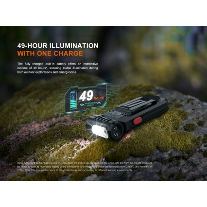 Fenix SW05RREDBLC - LED Dimmable rechargeable flashlight LED/USB IPX6 150 lm 49 h black