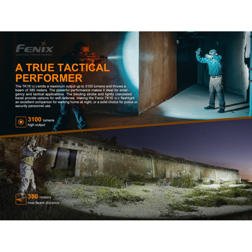 Fenix TK16V20 - LED Rechargeable flashlight LED/1x21700 IP68 3100 lm 43 hrs