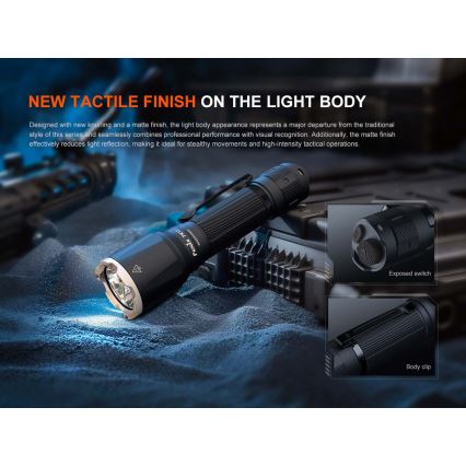 Fenix TK17BLK - Dimmable Rechargeable LED Flashlight LED/USB 6000 mAh IP68 3600 lm 60 h Black
