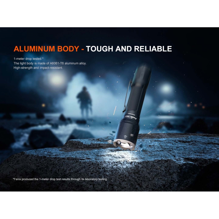 Fenix TK17BLK - Dimmable Rechargeable LED Flashlight LED/USB 6000 mAh IP68 3600 lm 60 h Black
