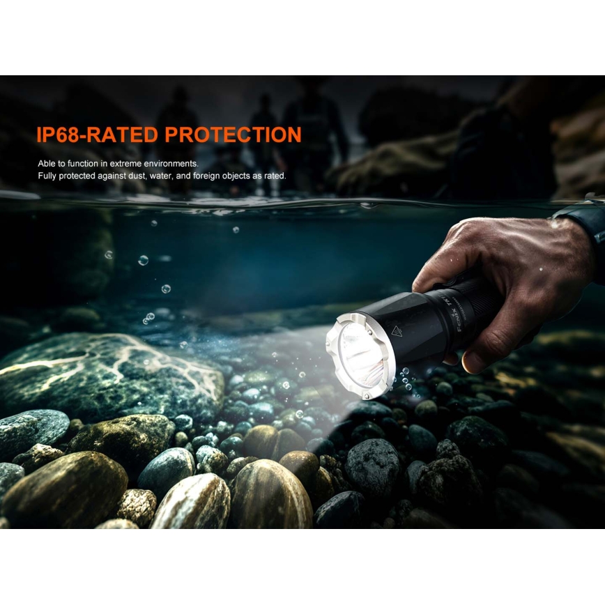 Fenix TK17BLK - Dimmable Rechargeable LED Flashlight LED/USB 6000 mAh IP68 3600 lm 60 h Black