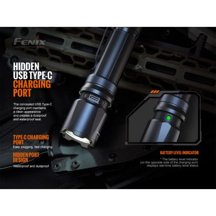 Fenix TK20RV20 - LED Tactical rechargeable flashlight LED/USB IP68 3000 lm 48 hrs