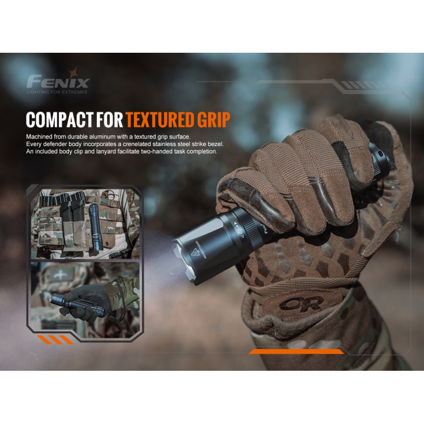 Fenix TK20RV20 - LED Tactical rechargeable flashlight LED/USB IP68 3000 lm 48 hrs