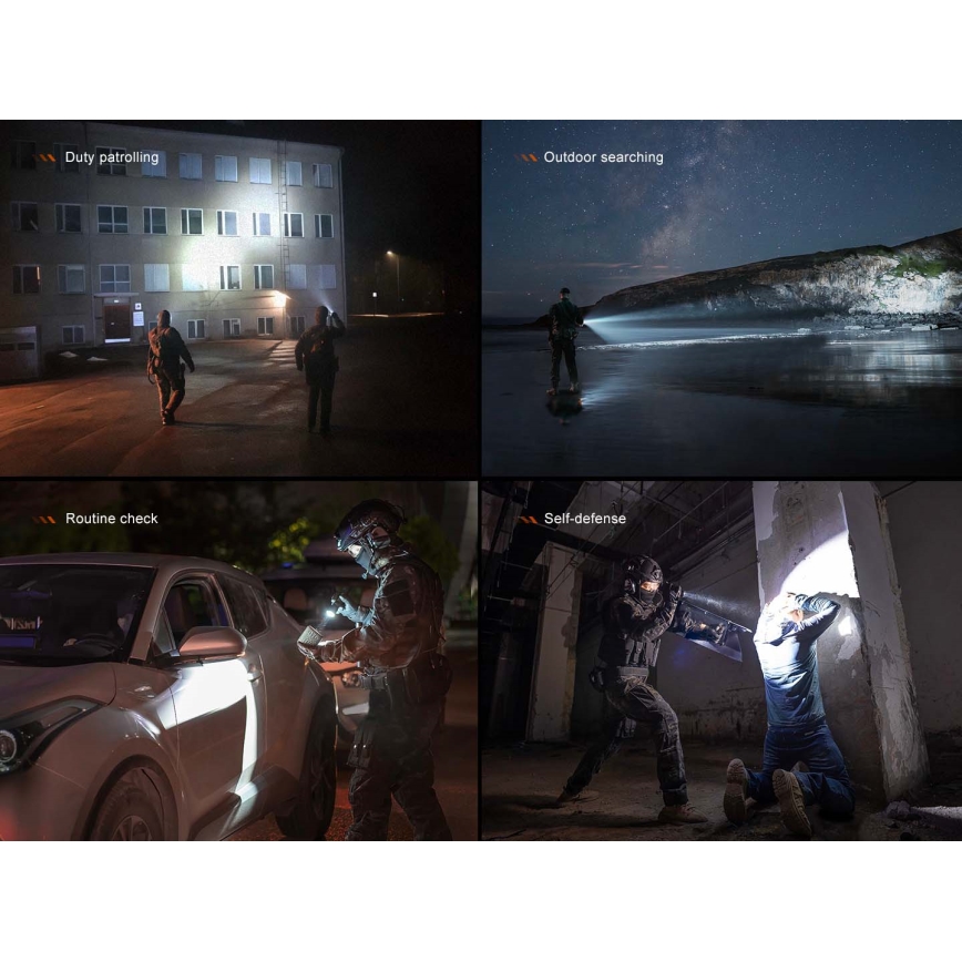 Fenix TK21RBLK - Dimmable Rechargeable LED/USB Flashlight, 6000 mAh, IP68, 3600 lm, 72.5 h, Black