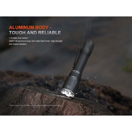 Fenix TK21RBLK - Dimmable Rechargeable LED/USB Flashlight, 6000 mAh, IP68, 3600 lm, 72.5 h, Black