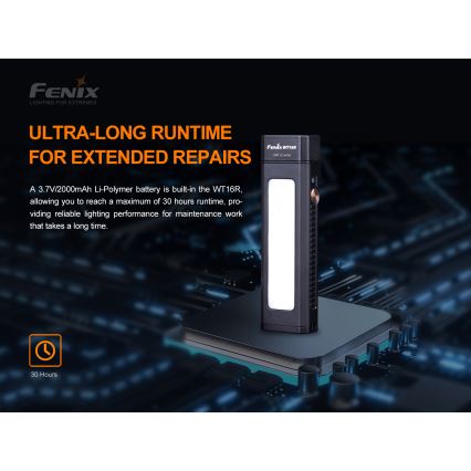 Fenix WT16R - LED Rechargeable flashlight 2xLED/USB IP66 300 lm 30 hrs