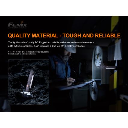 Fenix WT16R - LED Rechargeable flashlight 2xLED/USB IP66 300 lm 30 hrs