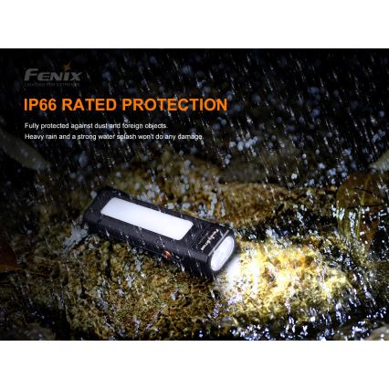 Fenix WT16R - LED Rechargeable flashlight 2xLED/USB IP66 300 lm 30 hrs