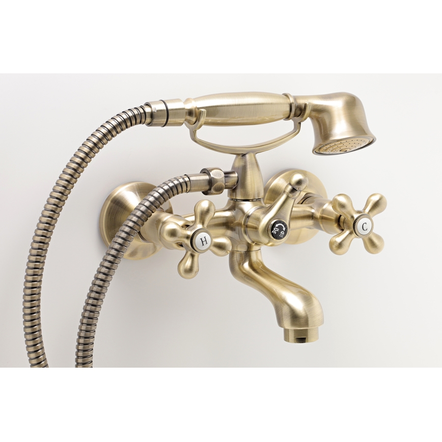 FERRO - ANTICA Bathtub Set with Mixer, Bronze