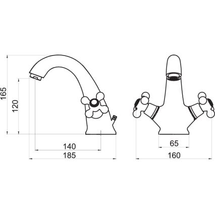 FERRO - ANTICA Bronze Basin Mixer