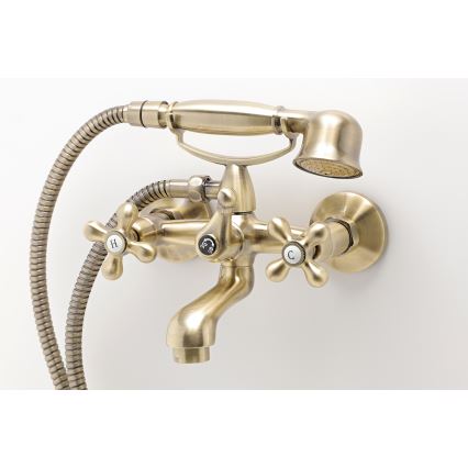 FERRO - Bath set with ANTICA RETRO mixer tap, bronze
