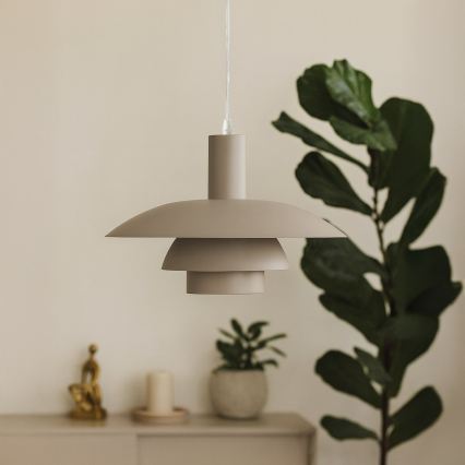 FERRO cable-hung pendant light 1xE27/15W/230V, grey