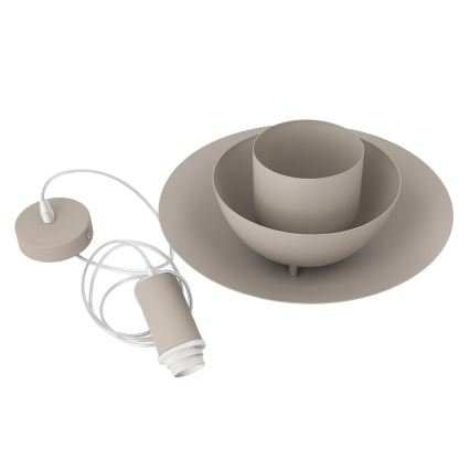 FERRO cable-hung pendant light 1xE27/15W/230V, grey