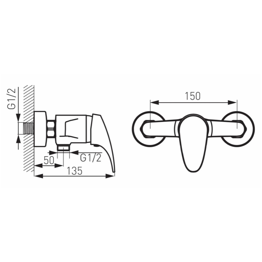 FERRO - ONE Shower Mixer Polished Chrome