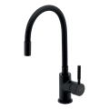 FERRO - Sink tap with flexible arm matte black