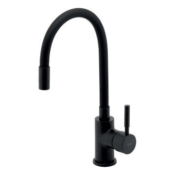 FERRO - Sink tap with flexible arm matte black