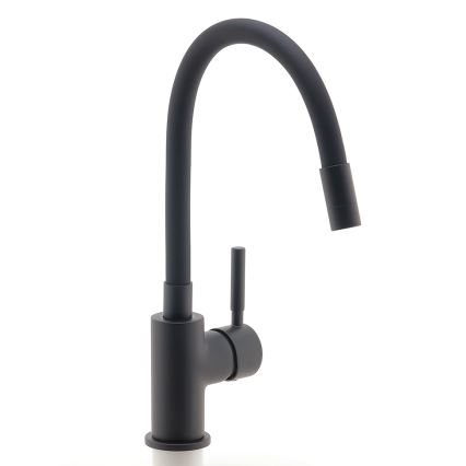 FERRO - Sink tap with flexible arm matte black