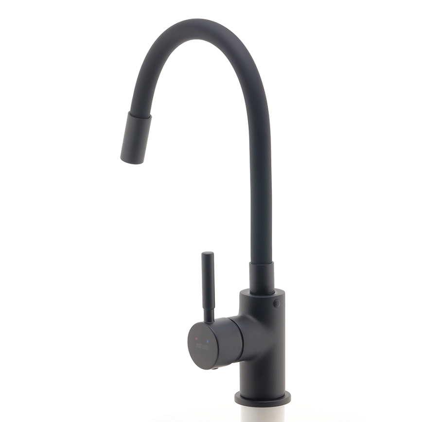 FERRO - Sink tap with flexible arm matte black