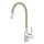 FERRO - Sink tap with flexible arm shiny chrome/beige