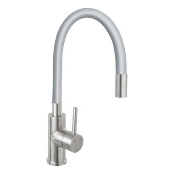 FERRO - Sink tap with flexible arm stainless steel/grey