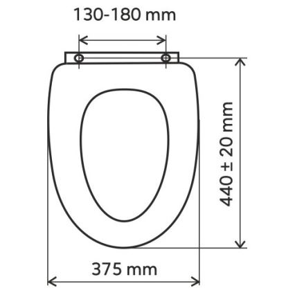 FERRO - SoftClose MDF Toilet Seat / White