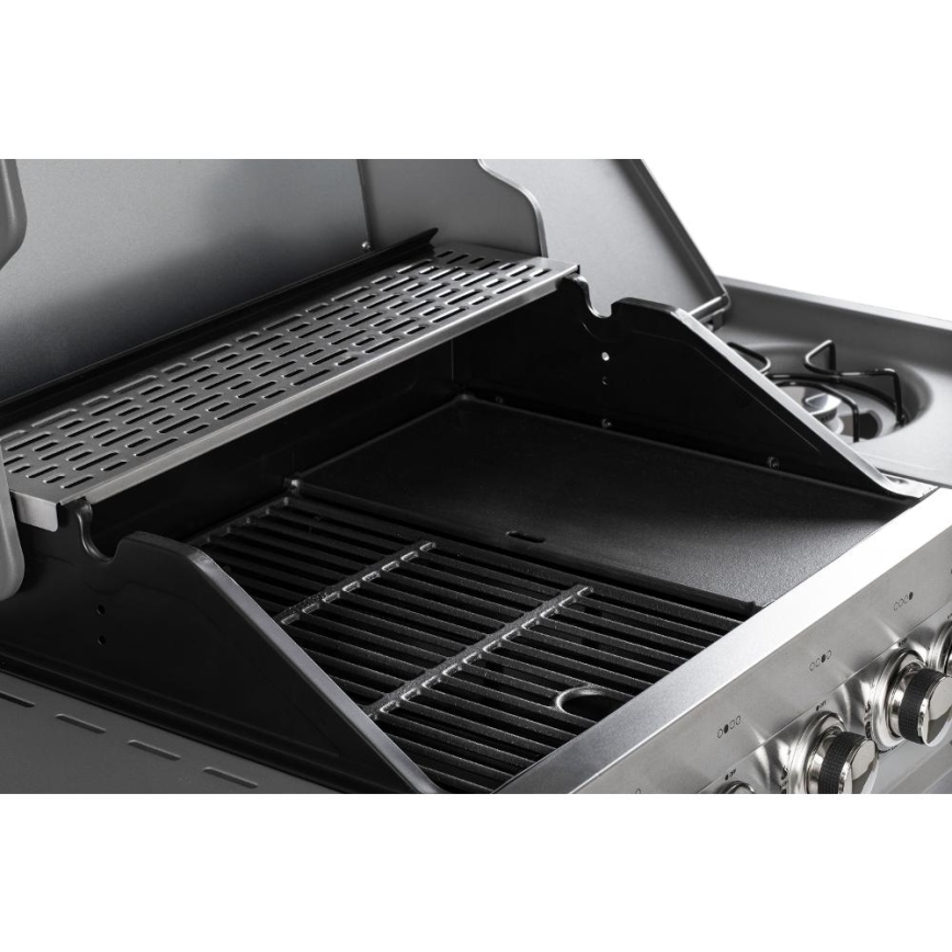 Fieldmann - 5-Burner Gas Grill, Matte Chrome Finish