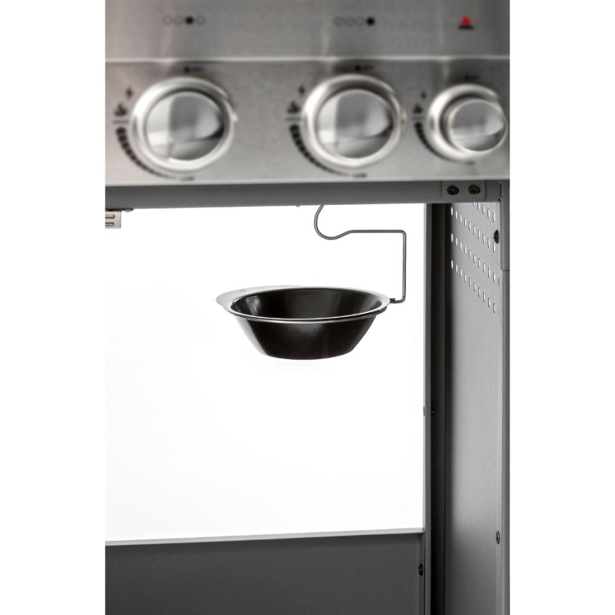 Fieldmann - 5-Burner Gas Grill, Matte Chrome Finish