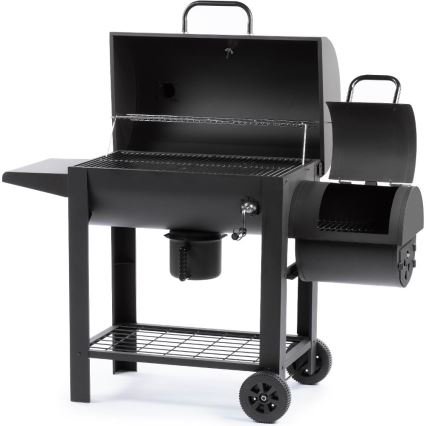 Fieldmann - Charcoal grill with smokehouse black