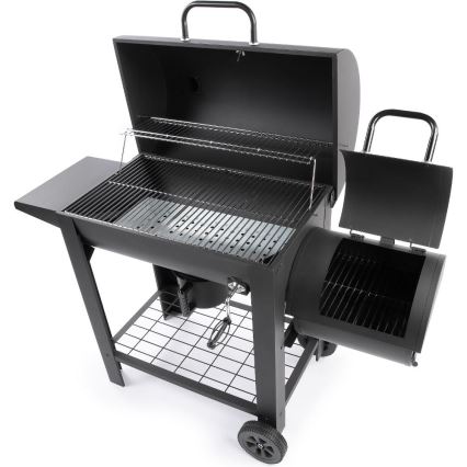 Fieldmann - Charcoal grill with smokehouse black