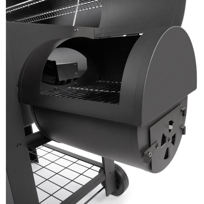 Fieldmann - Charcoal grill with smokehouse black