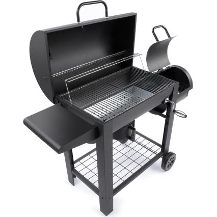 Fieldmann - Charcoal grill with smokehouse black