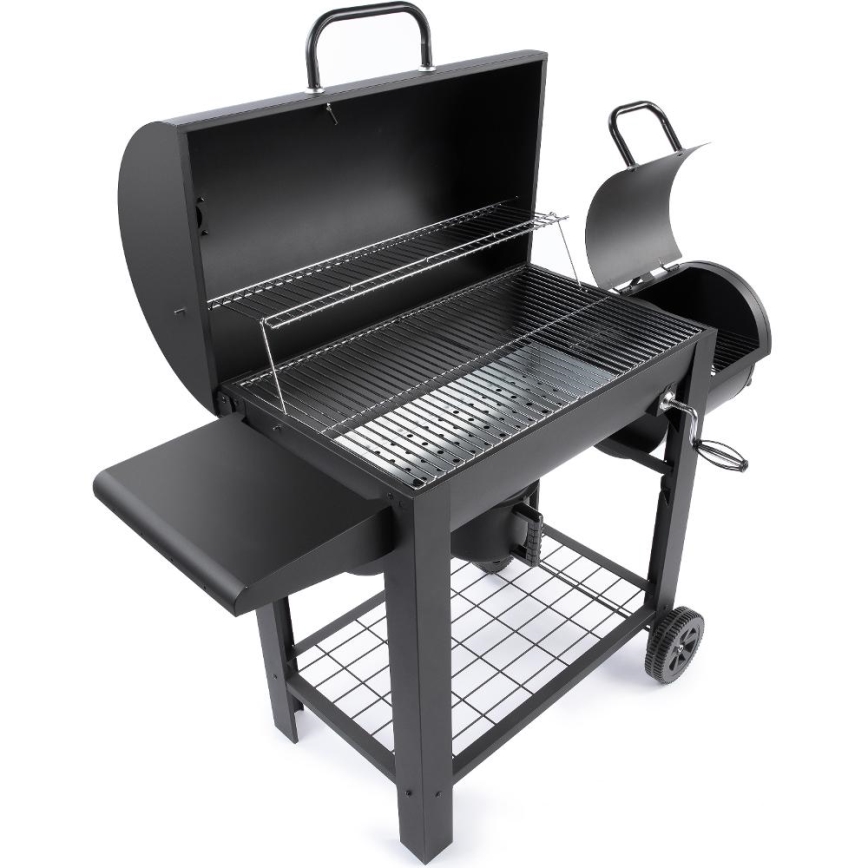 Fieldmann - Charcoal grill with smokehouse black