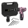 Fieldmann - Cordless drill with accessories 12V 1300 mAh pink/black