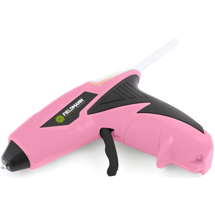 Fieldmann - Cordless hot glue gun 4V 1500 mAh pink