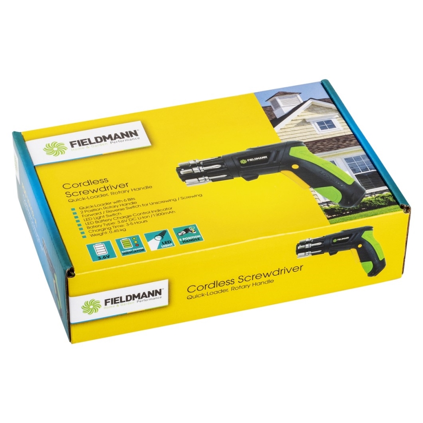 Fieldmann - Cordless screwdriver 3,6V 1300 mAh