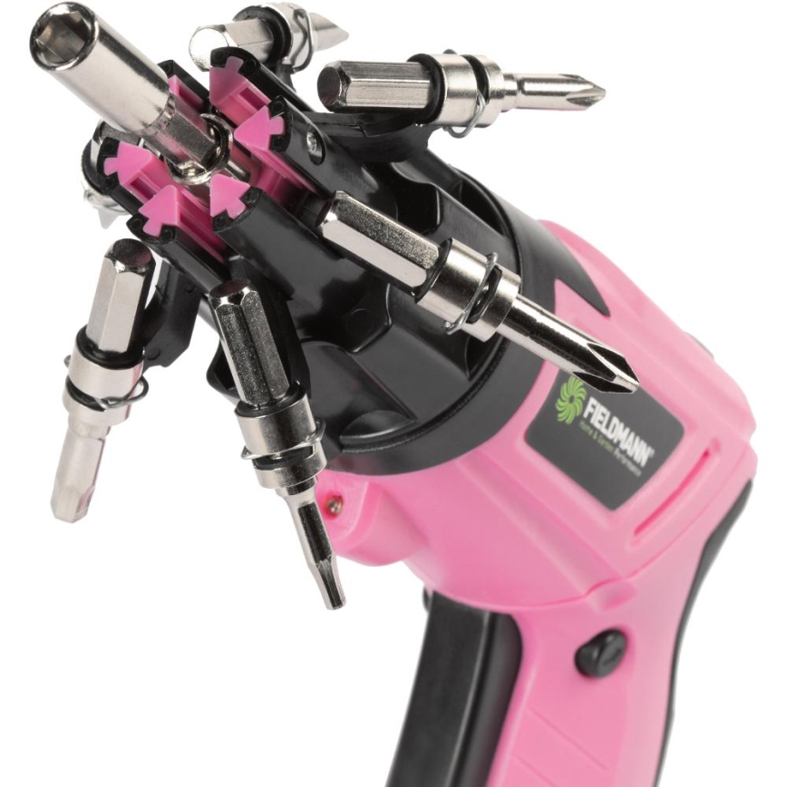 Fieldmann - Cordless Screwdriver 3.6V 1300 mAh Pink