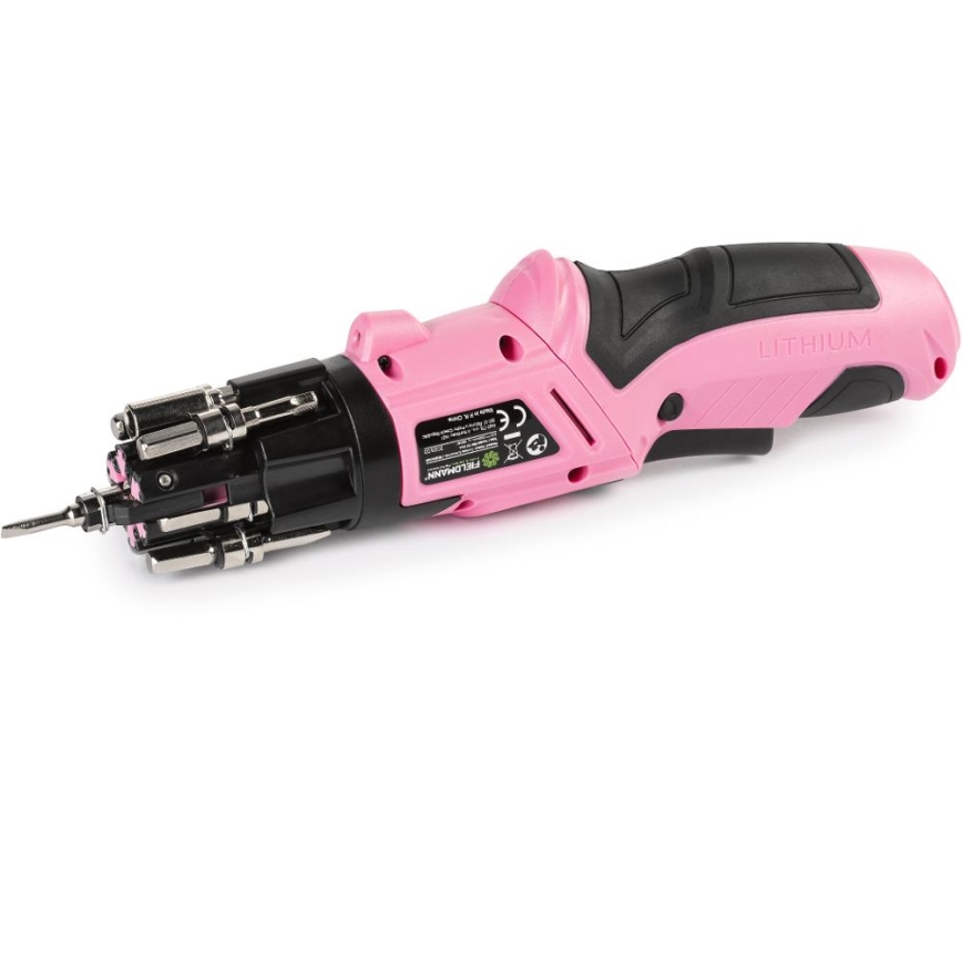 Fieldmann - Cordless Screwdriver 3.6V 1300 mAh Pink